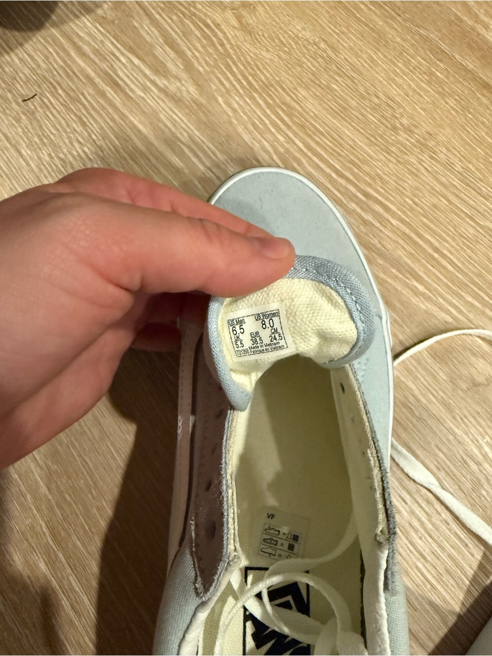 Vans Old Skool Sneakers in Light Blue & White - Picture 2 of 4
